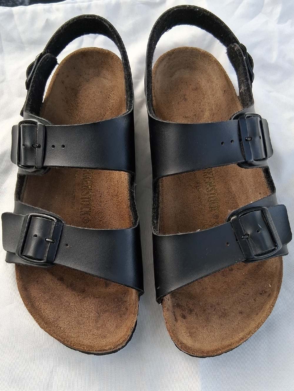 Birkenstock Black Kids Two-Strap Adjustable Buckle Sandals